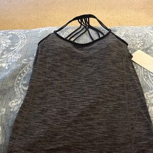 Lululemon Athletica Heathered Gray Strappy Tank Top